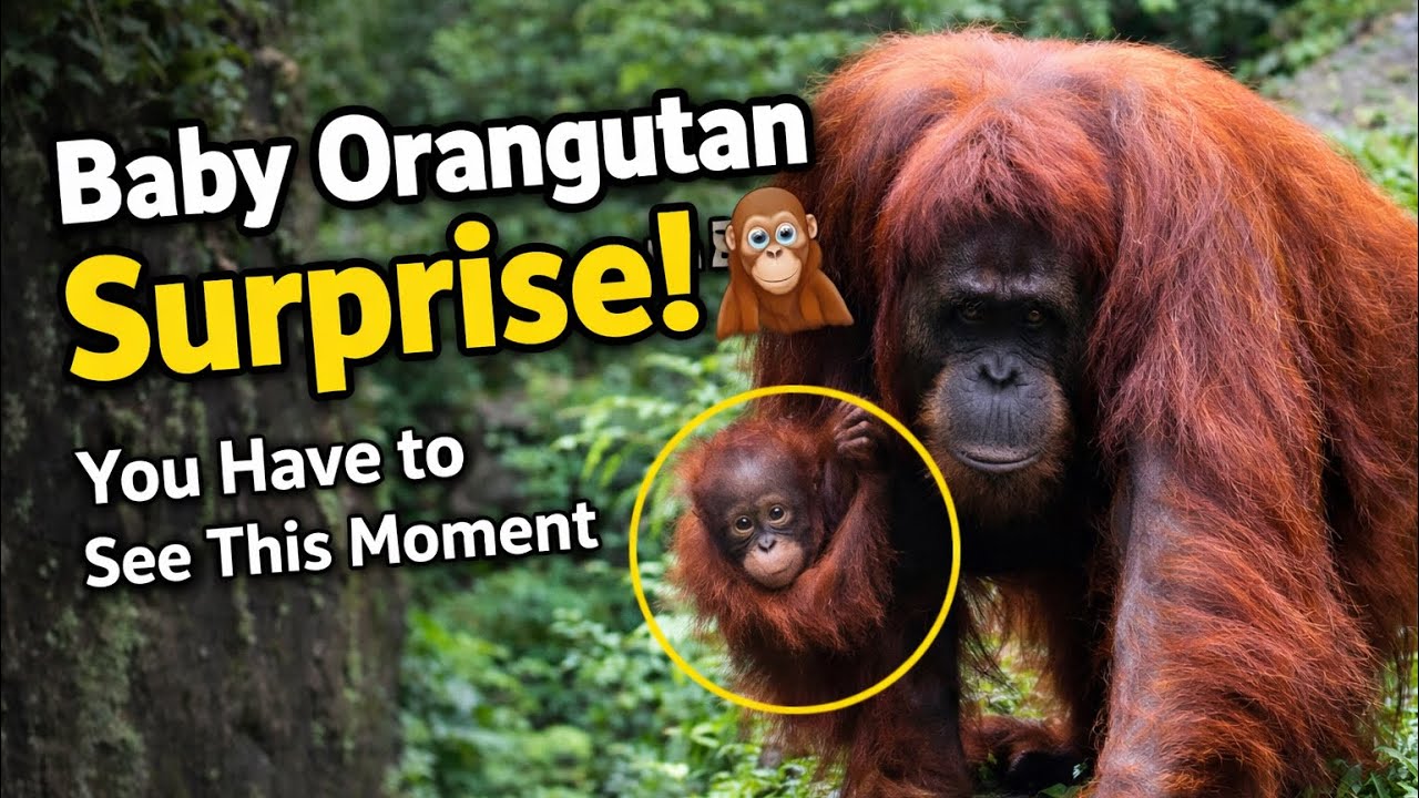 Gentle Giant & Baby Orangutan Stroll Through the Jungle 🦧🌿