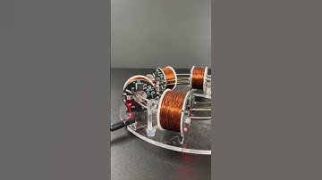 Cyclotron Accelerator. Magnetic filed. Working of a metal ball in a magnetic field. Strong magnetic