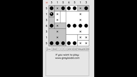 Grey is Odd - Today grids. Solution level 2 7X7 dated 07-25-2024 #logicpuzzles #logicgames  #games