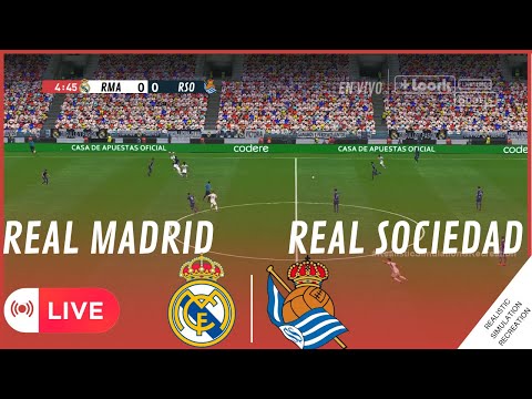 REAL MADRID vs REAL SOCIEDAD EN VIVO | La Liga 23/24 • Simulación &amp; Recreación