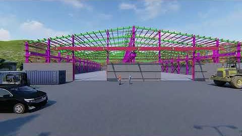 Steel structure factory with tekla and lumion