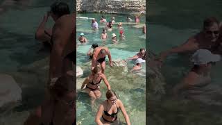 The Wonder Of Cleopatra Pool Pamukkale Turkey -Hot Day