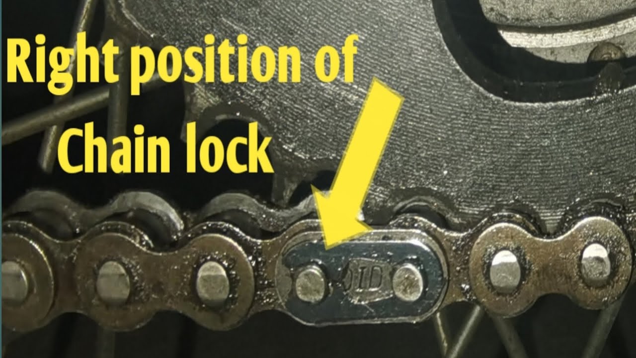 How to install motorcycle chain lock 