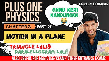 Plus one physics|motion in a plane|chapter 3|part 2|Eduzen learning #plusonephysicsmalayalam 