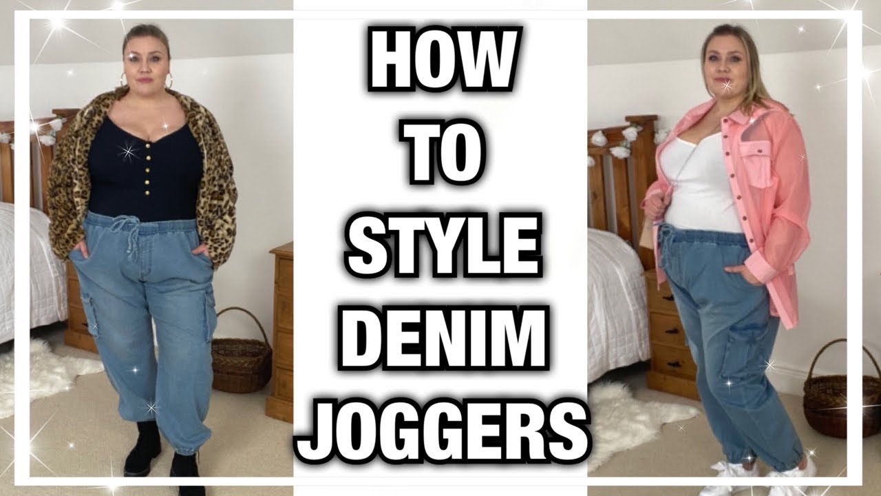 How to style DENIM JOGGERS, Outfit inspiration