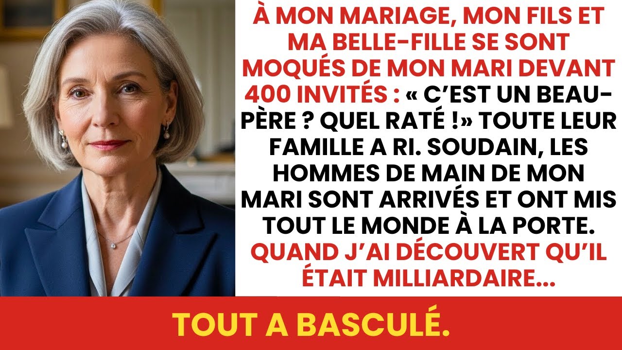 Je me souviens encore de l'instant où mon propre fils a traité mon mari de miséreux devant quatre cents invités. Le rire de ma belle-fille résonnait dans toute la salle. Mais ce qu'elle ignorait,...