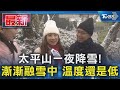 太平山一夜降雪! 漸漸融雪中 溫度還是低｜TVBS新聞 @TVBSNEWS01