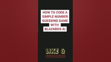 Creating A Number Guessing Game Code Using BlackBox AI