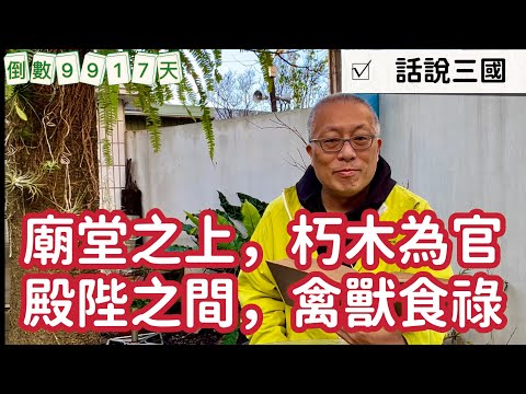 廟堂之上，朽木為官；殿陛之間，禽獸食祿_冬至清晨話說三國演義93回_￼人生倒計時9917天