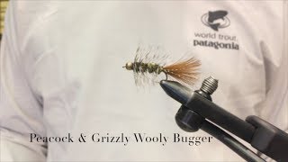 Peacock & Grizzly Wooly Bugger