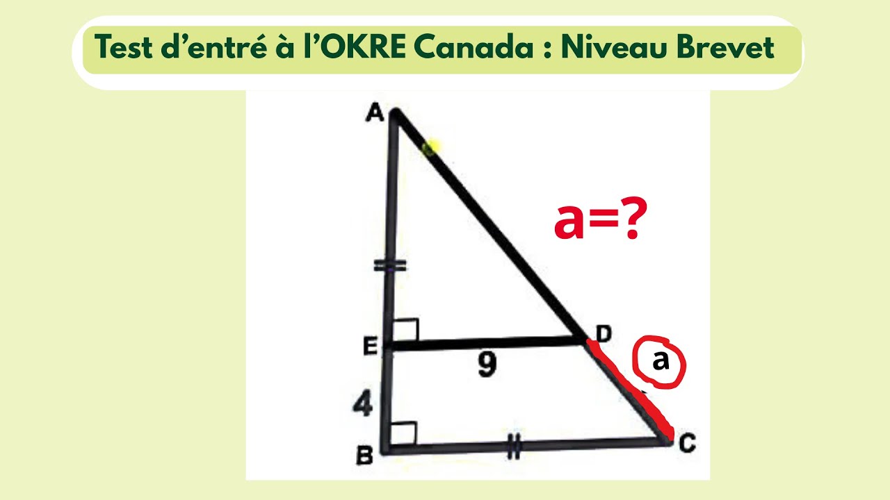 Déterminer la valeur de a avec Pythagore et Thalès(Revision  brevet) | Méthode complète et simple