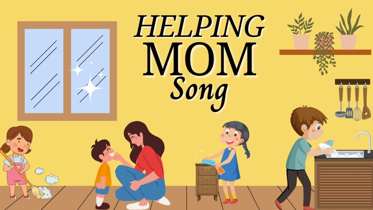 Helping mom song |nursery rhymes and kids songs|good habits|work & play with mommy|toddlers videos