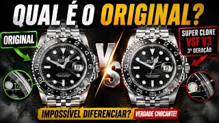 🔥 QUAL É O ORIGINAL? ROLEX GMT MASTER II VS VSF V3 SUPER CLONE 😳🔥