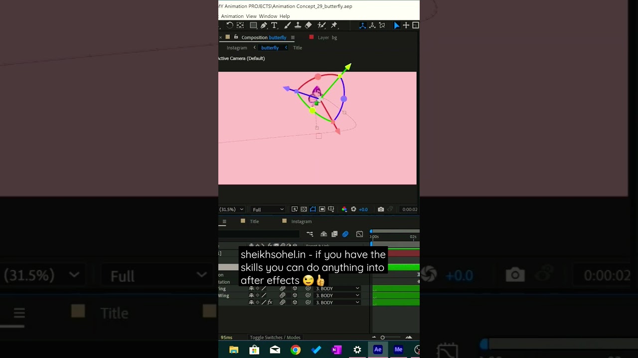 Animation concept : butterfly 