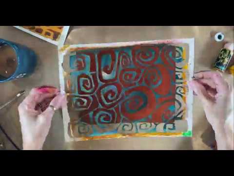 In the Studio: Gelli Plate Printing Folded Book with @jennifiedart