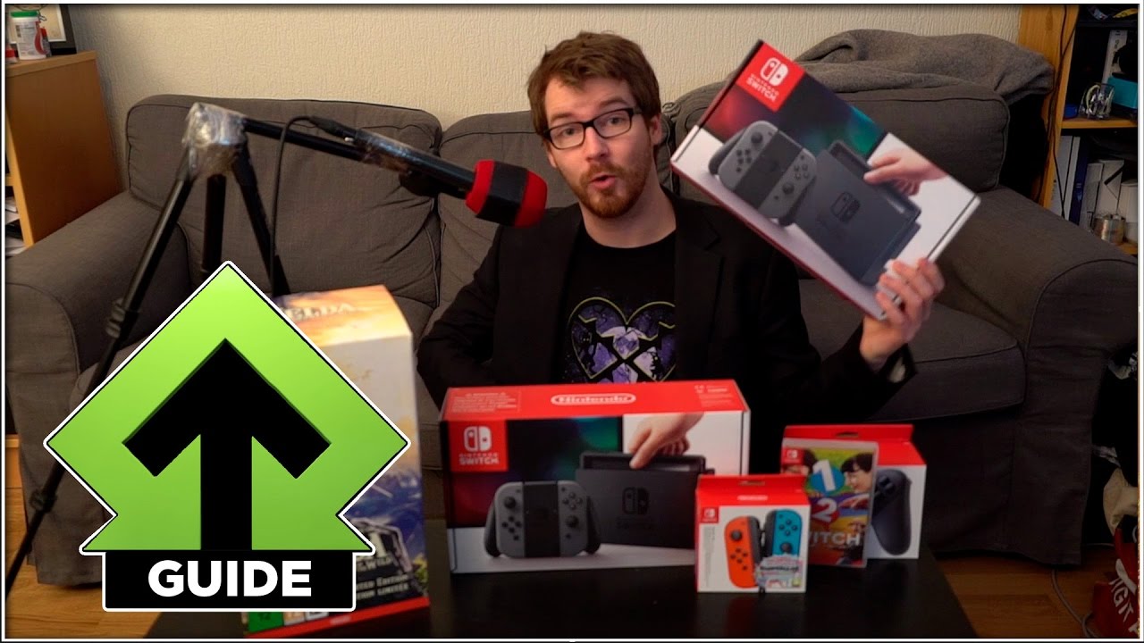 Karl pakker opp Nintendo Switch