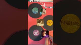 Turn cardboard into mini vinyls!! |SOUND BY @jerryidek| #art #diy #recycling #taylorswift Turn cardboard into mini vinyls!! |SOUND BY @jerryidek| #art #diy #recycling #taylorswift