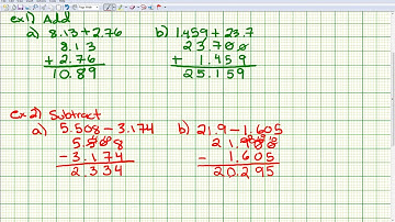 Chapter 2 Lesson 4 Adding and Subtracting Decimals
