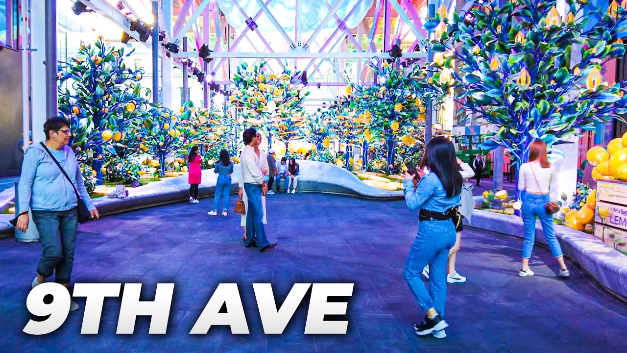 Walking NYC : Hudson Yards, Chelsea, Citrovia Lemon Exhibit via 9th Avenue (September 26, 2021)