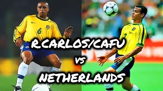 ROBERTO CARLOS And CAFU Show Why They Are World&#39;s Top Full-Backs Against NETHERLANDS! (October 1999)