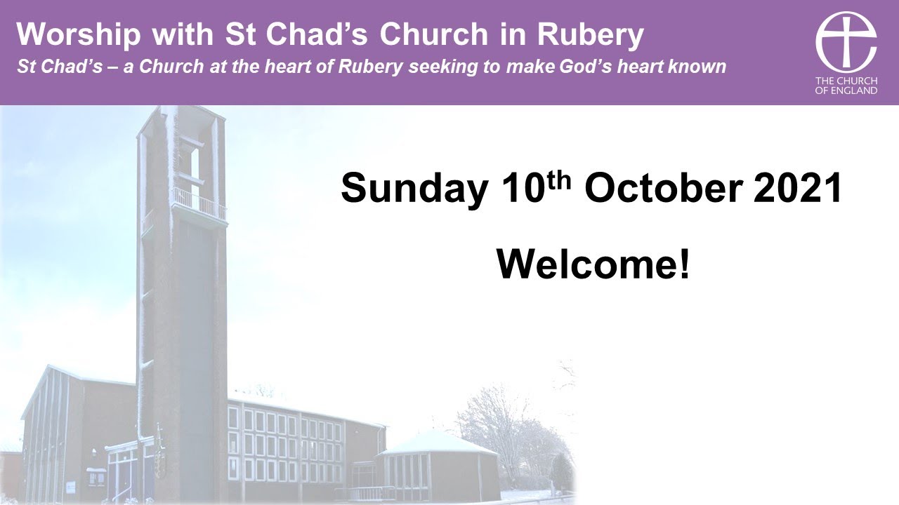 Worship from St Chad's Rubery on 10th October 2021 YouTube