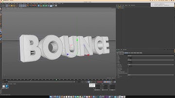 Elastic Text Bounce using only Bend Deformer in C4D Part 1
