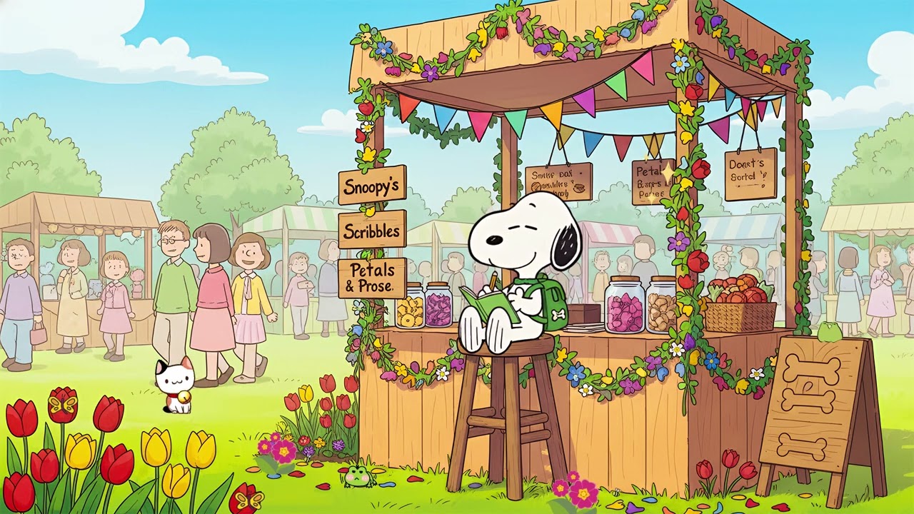 Snoopy’s Cozy City Lofi ☀️ Relaxing Study Mix 🎧 for Focus & Creative Flow