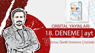 AYT Kimya 18. Deneme | Orbital Yayınları Konu Özetli Deneme Çözümleri