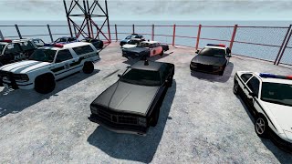 Beamng Drive - crash of police cars from a great height - Car Games TV screenshot 2