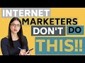 Successful Affiliate Marketers Don&#39;t Do THIS!