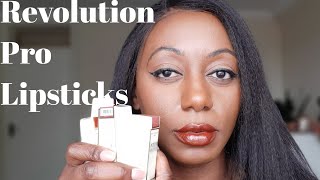 Revolution Pro Rockstar Hydrating Shine Lipstick Swatches | Review