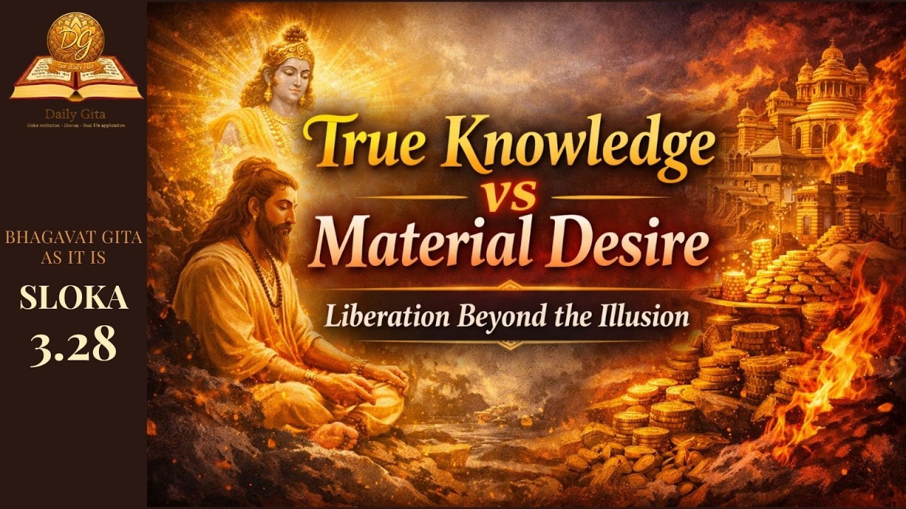 Daily Gita BG (3.28) True Knowledge VS Material Desire