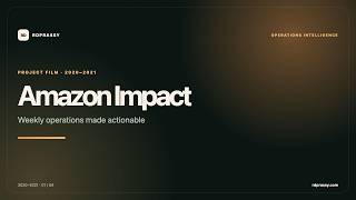 Amazon Impact: Operations Intelligence with AWS and React | rdprassy