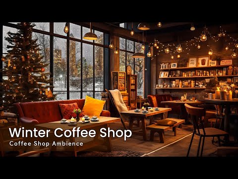 Smooth Jazz Music for Work, Focus ☕ Cozy Winter Coffee Shop Ambience with Relaxing Piano Jazz Music