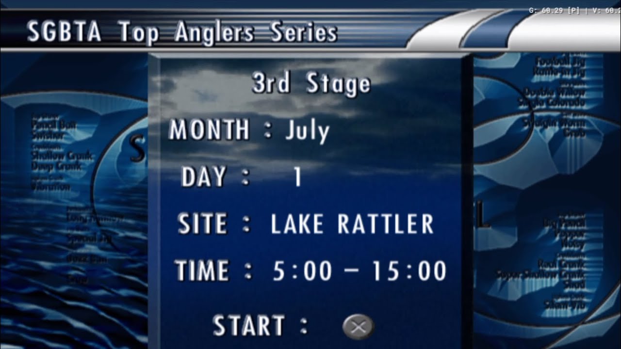 Tournament Stage 3 Day 1 – (TOP Anglers Series) Sega Bass Fishing Duel ps2 [AetherSX2]