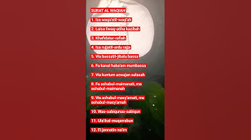 Thumbnail of Surah Al Waqiah Latin#Penenang Hati Subcribe, Like,  Comment & Share🙏🙏🙏