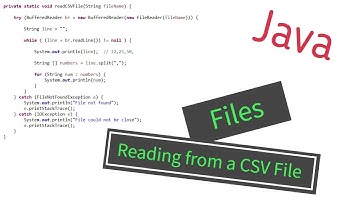 Java - Reading from a CSV file