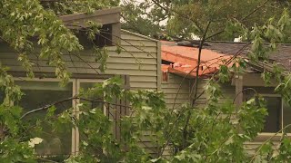 Storm damage from multiple tornado warnings west of Chicago