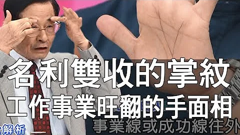 【精華版】名利雙收的掌紋  工作事業旺翻的手面相 - 天天要聞
