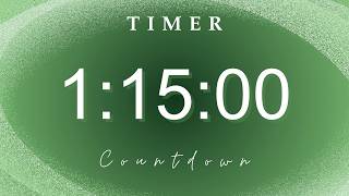1 Hour 15 Minute Silent Timer with Simple Alarm ⏳ | 75 Minute Study & Work Timer