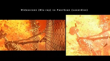 Terminator 2 (1991) Widescreen (Blu-ray) vs Fullscreen (Laserdisc) Nightmare scene