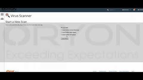 Steps to initiate VIRUS SCAN option via cPanel