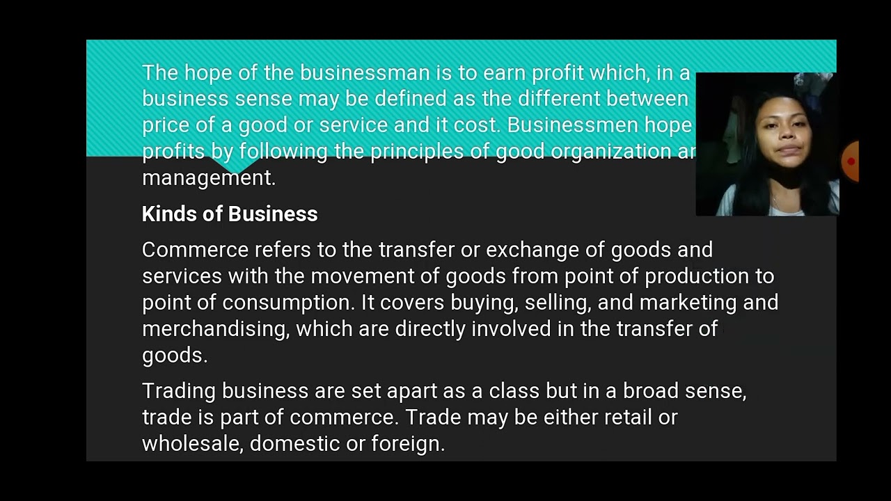 BUSINESS IN GENERAL - YouTube