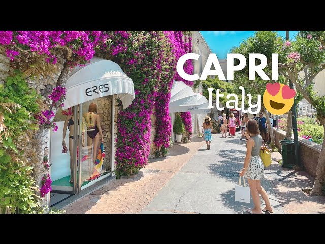 Travel vlog - Capri, Italy 🇮🇹 😍  The Most Elegant and Luxurious Island 🌺 Walking Tour 4K HDR