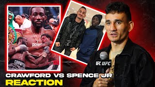 Max Holloway REACTS to Terence Crawford vs Errol Spence Jr | Max Reacts