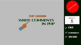 how to write comment in PHP