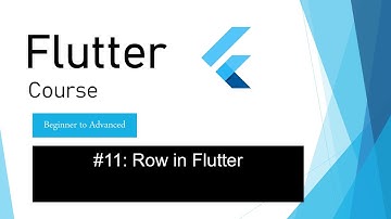 Master Flutter Widgets: Row Widget for Side-by-Side Elements