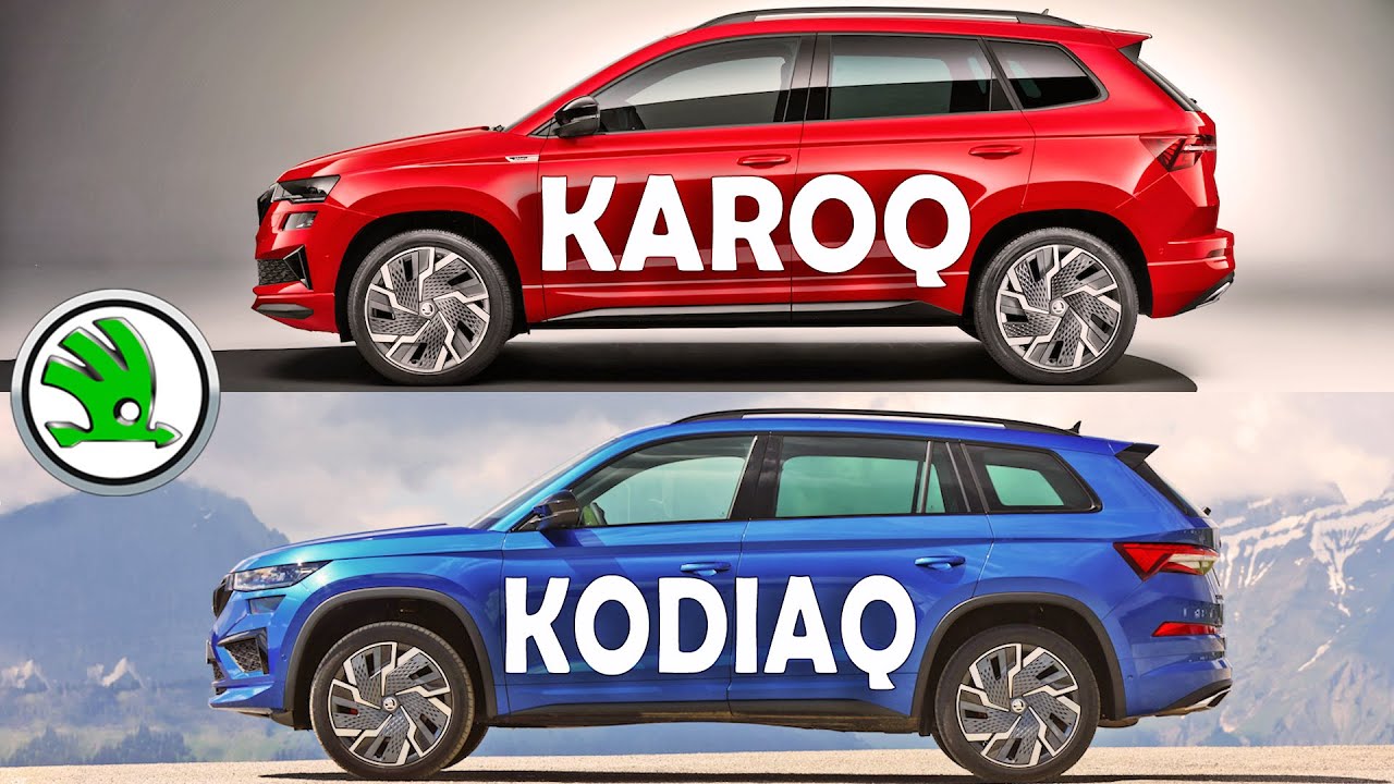 2022 KODA KAROQ vs Skoda KODIAQ SUV Compare YouTube