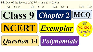 NCERT Exemplar Class 9 Maths Chapter 2 | Question 14 | MCQ | Exercise 2.1 | polynomials | CBSE