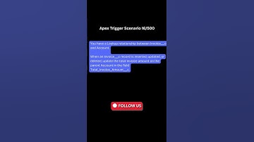 Salesforce Apex Trigger Scenario -16 #apextrigger #apexsalesforce